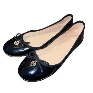 Tory Burch Black Patent Chelsea Ballet Flats